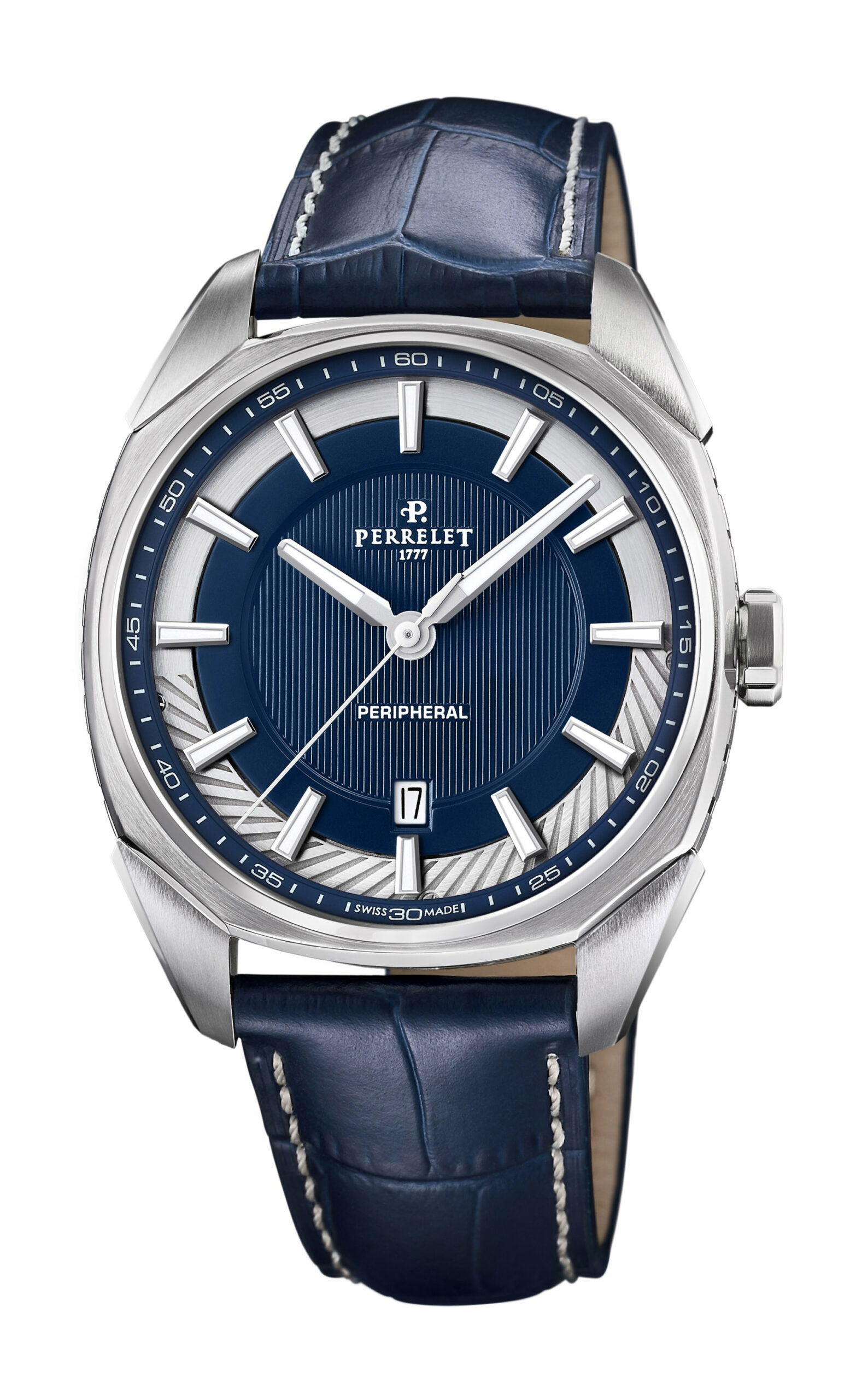 Perrelet LAB Peripheral 3-Hands Deep Blue A1101/4