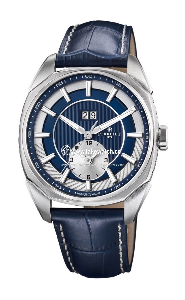 Perrelet LAB Peripheral Dual Time Big Date Blue A1101/4