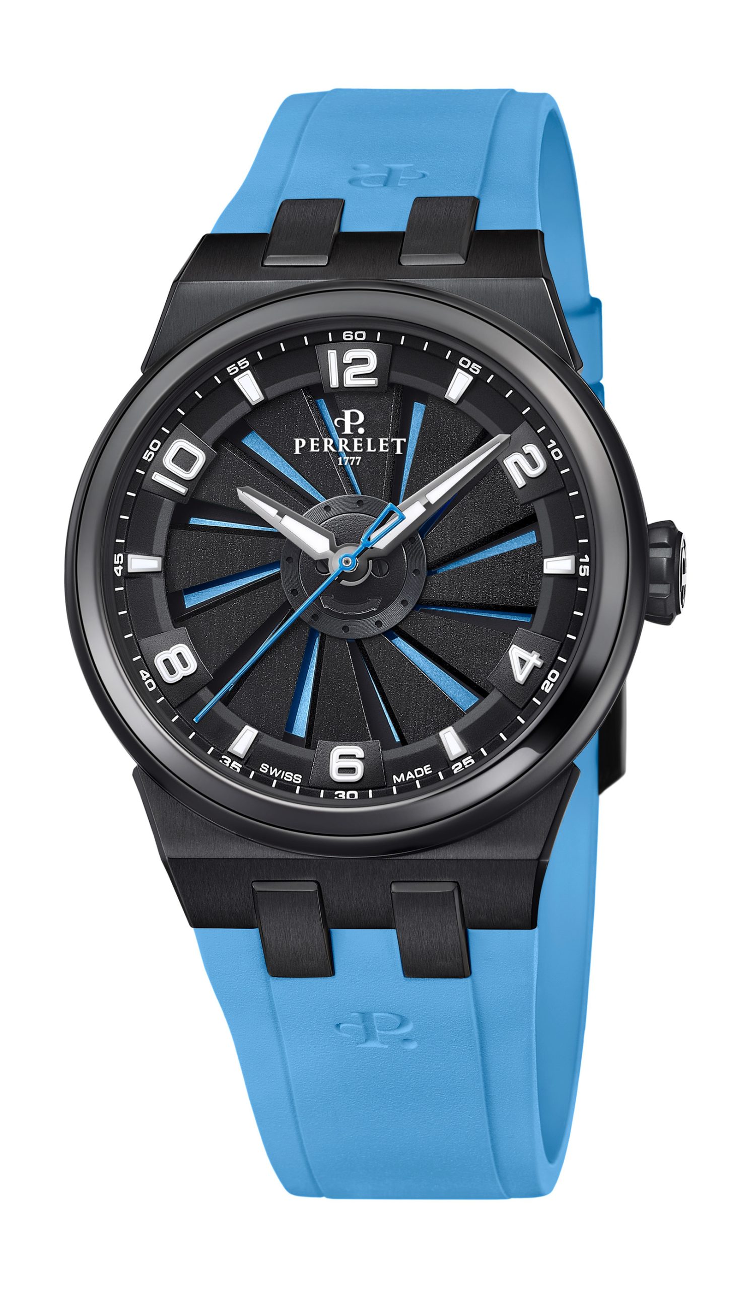 Perrelet Turbine 41 Titanium Ice Blue A4067/7