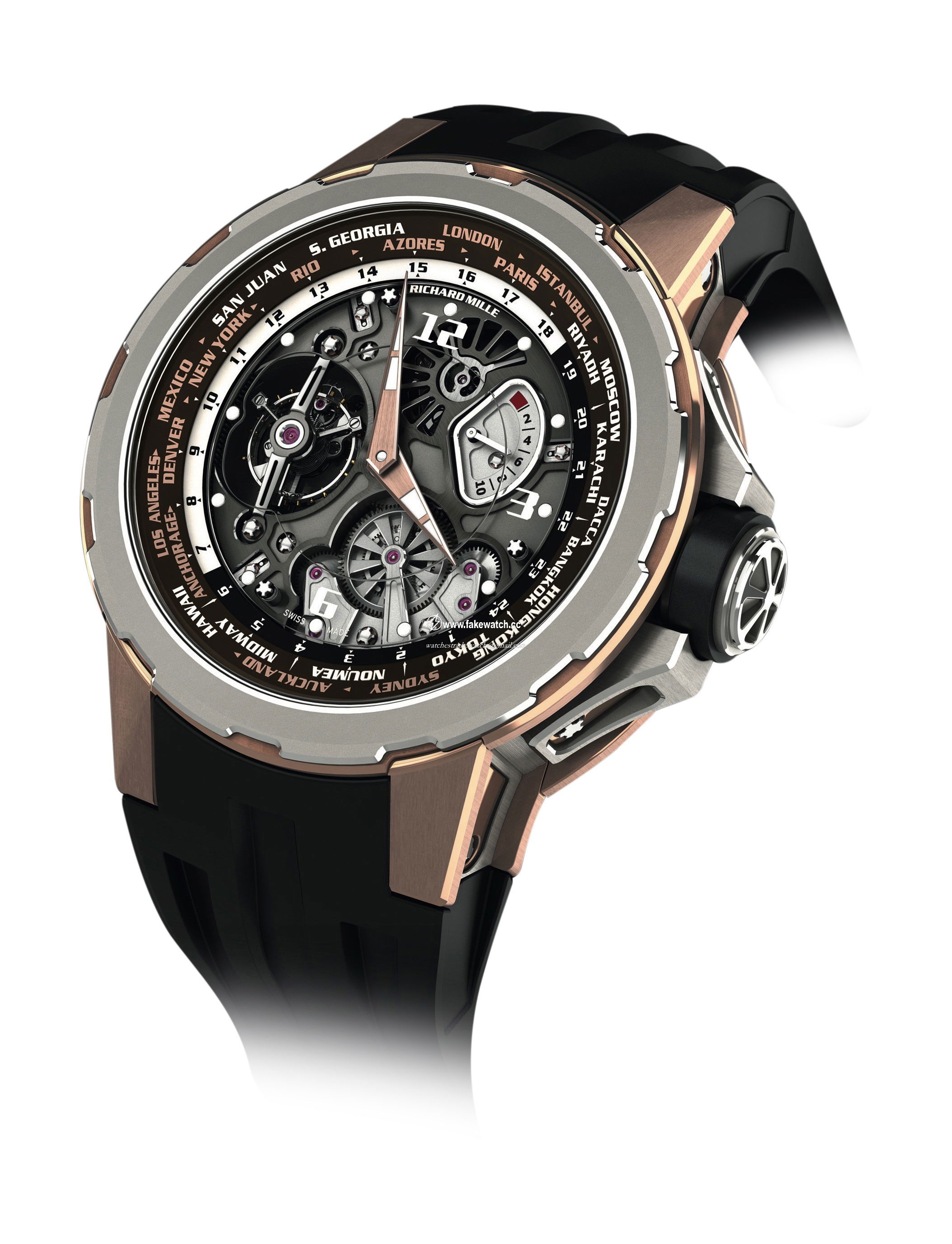 Richard Mille RM 58-01 Manual Winding Tourbillon Worldtimer Jean Todt rm-58-01