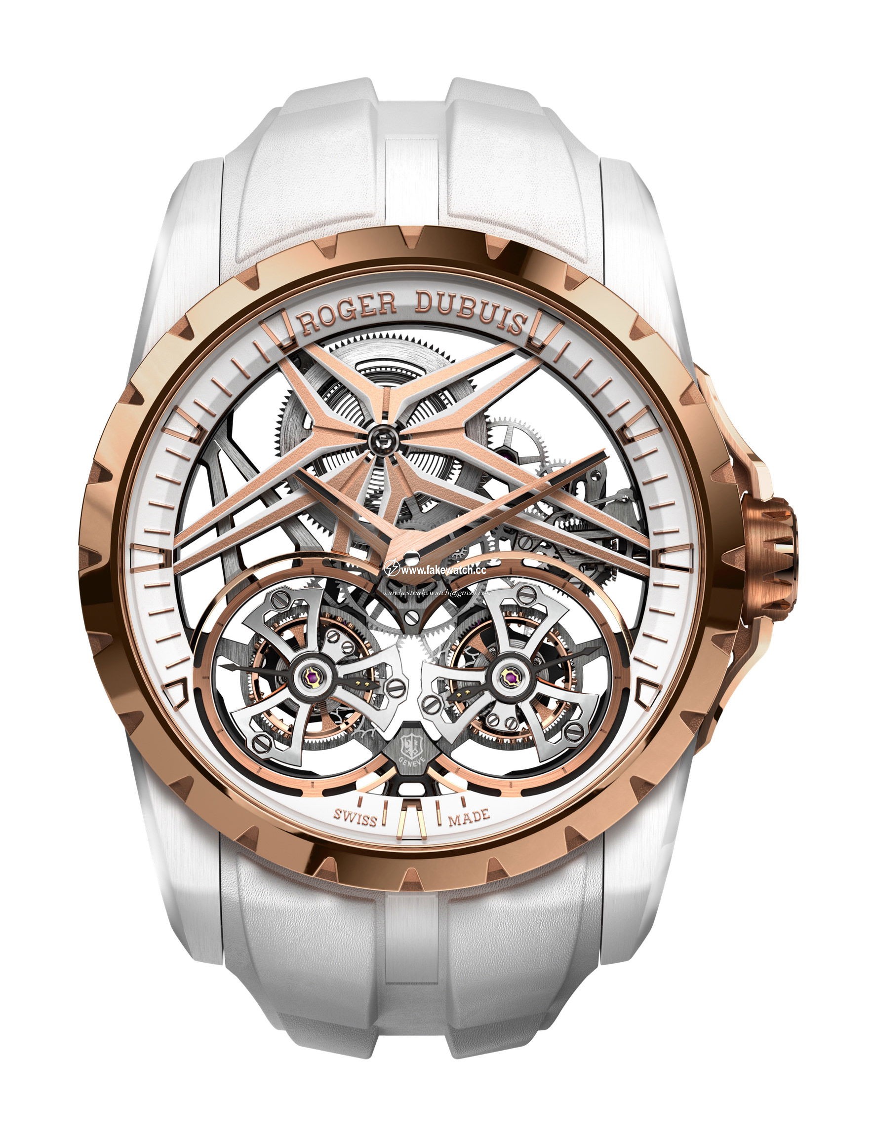 Roger Dubuis Excalibur Double Tourbillon Edition White Ceramic RDDBEX0952