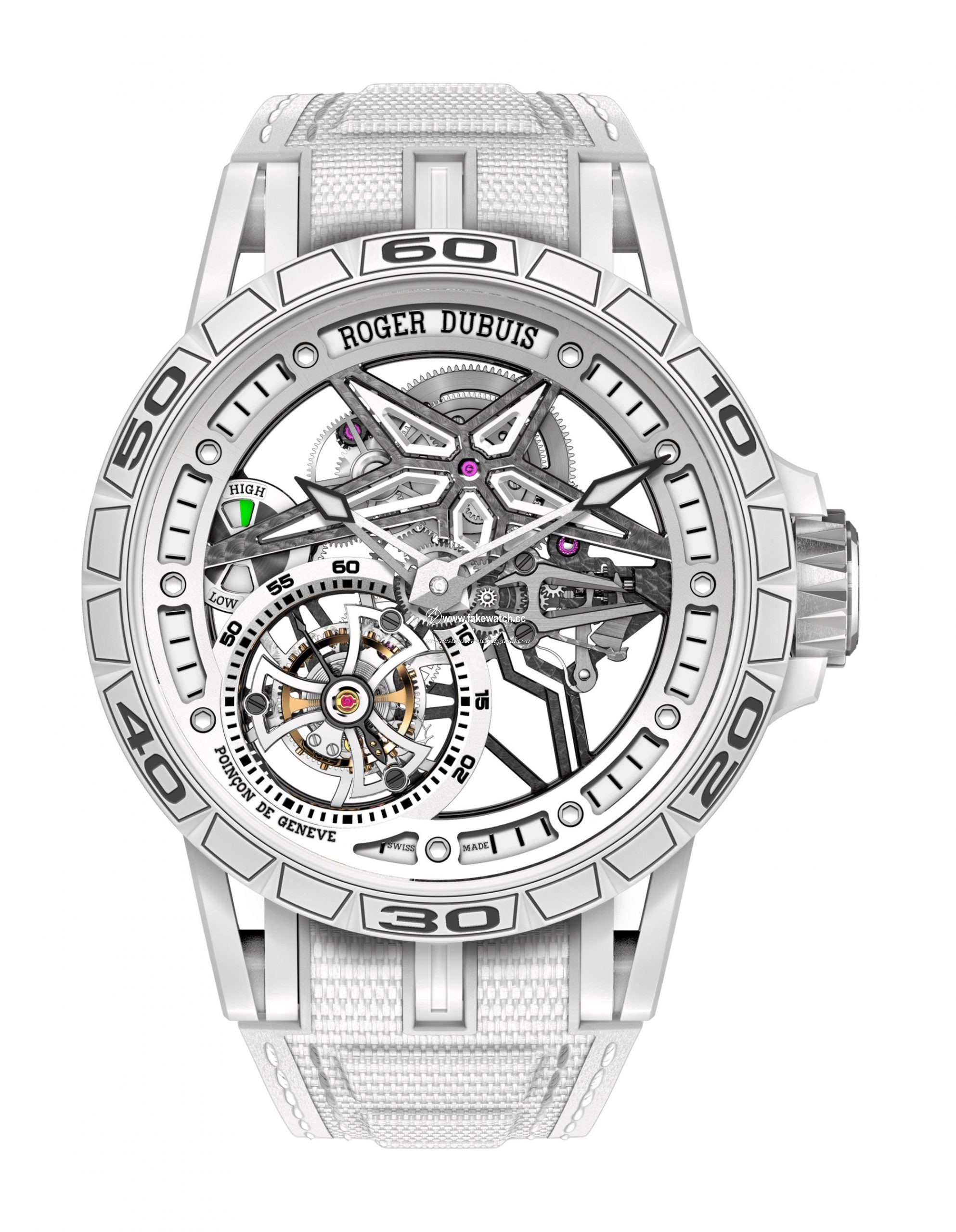 Roger Dubuis Excalibur Spider White Ceramic Composite Fiber RDDBEX0992