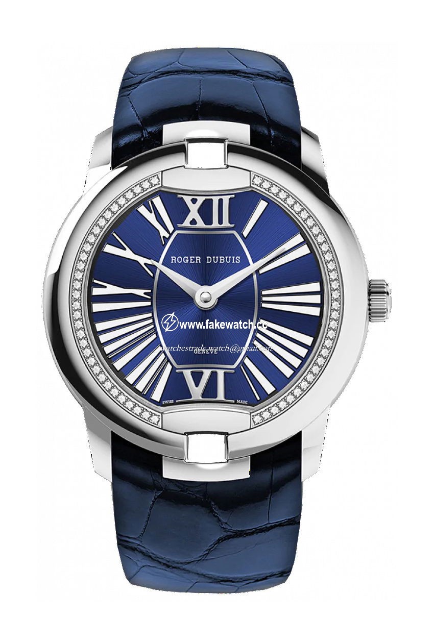 Roger Dubuis Velvet White Gold -Blue Alligator Strap RDDBVE0070