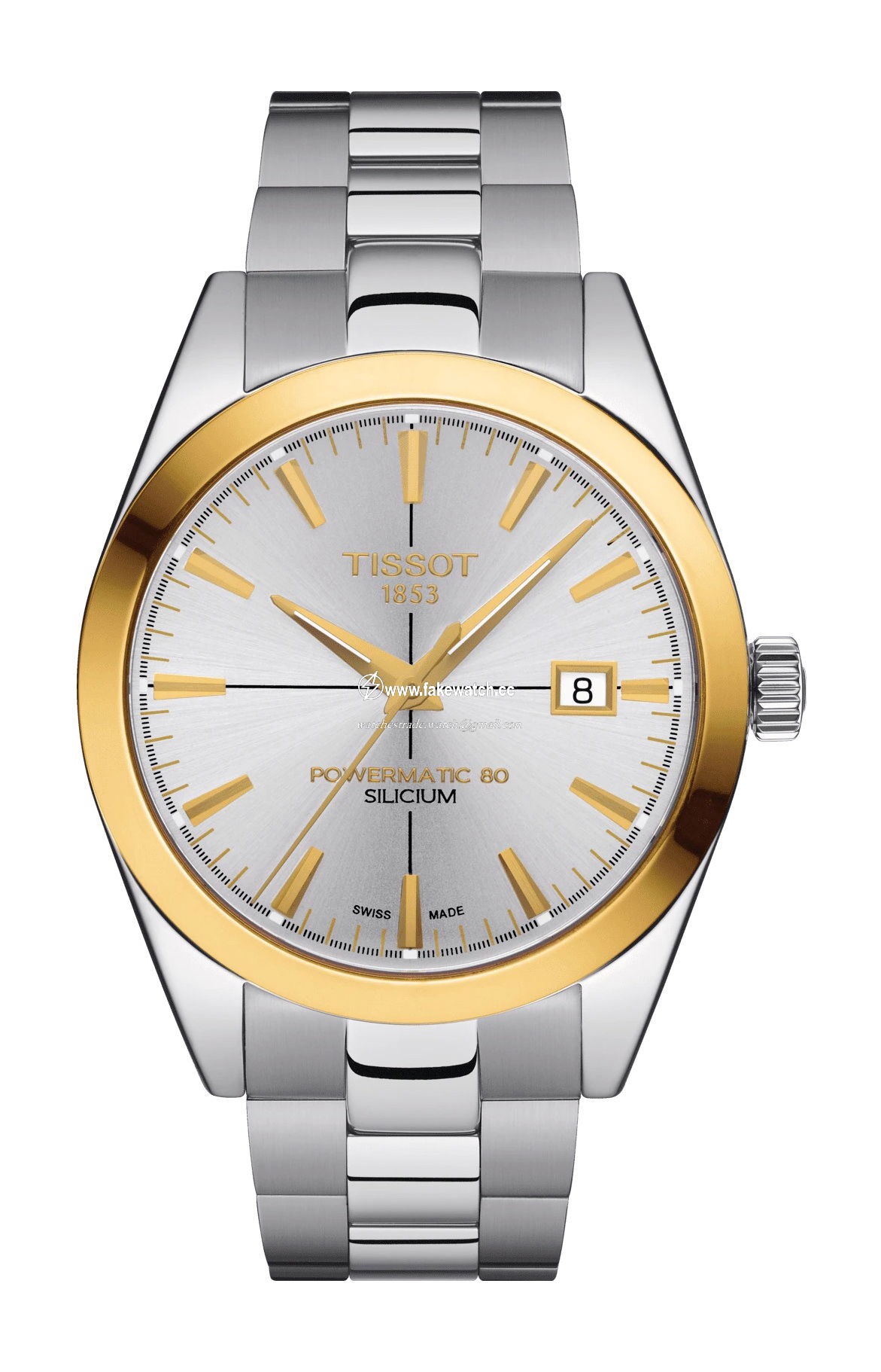 Tissot Gentleman Powermatic 80 Silicium Solid 18K Gold bezel T927.407.41.031.01