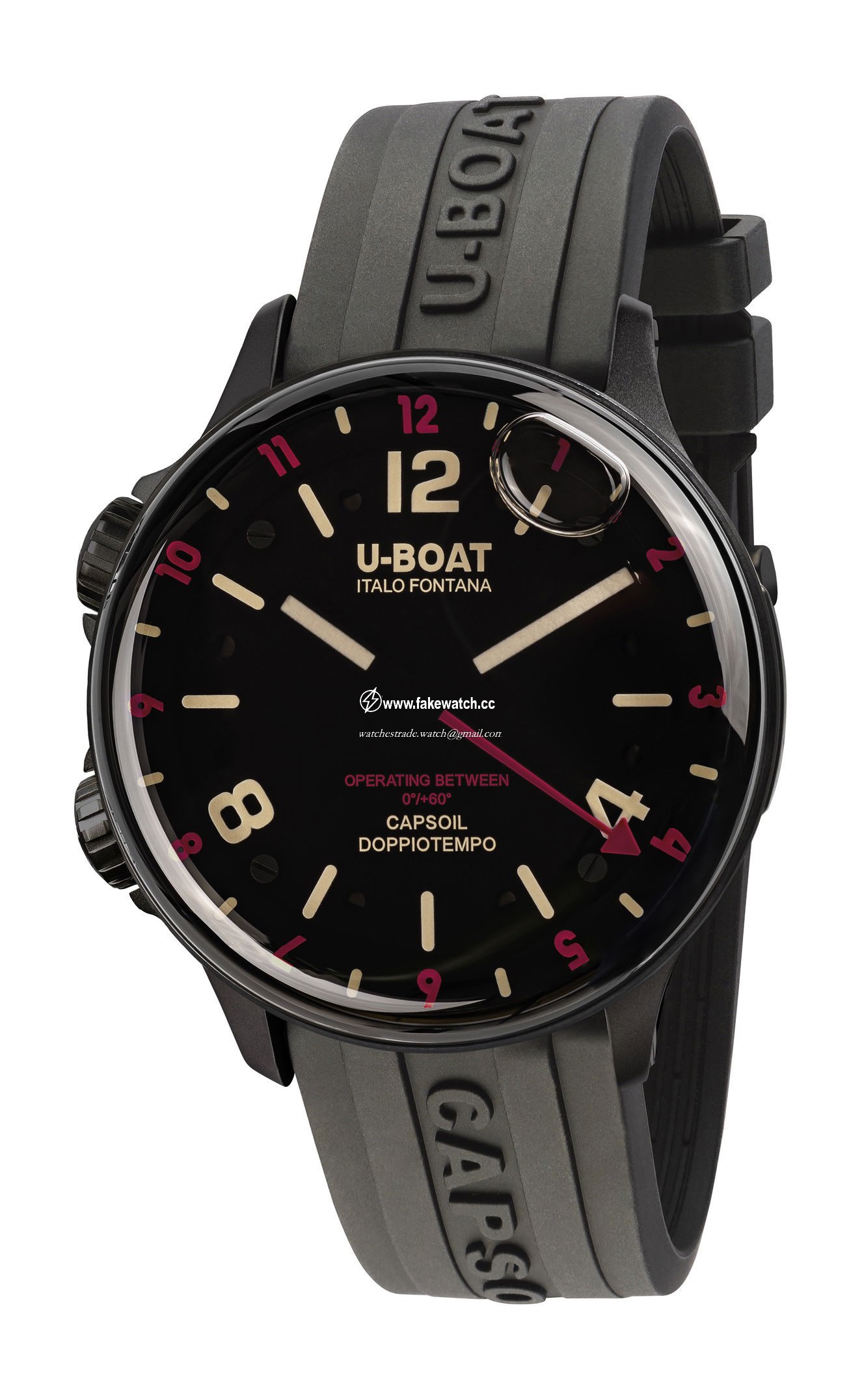 U-Boat Capsoil Doppiotempo 45 DLC Red Rehaut 8841/A