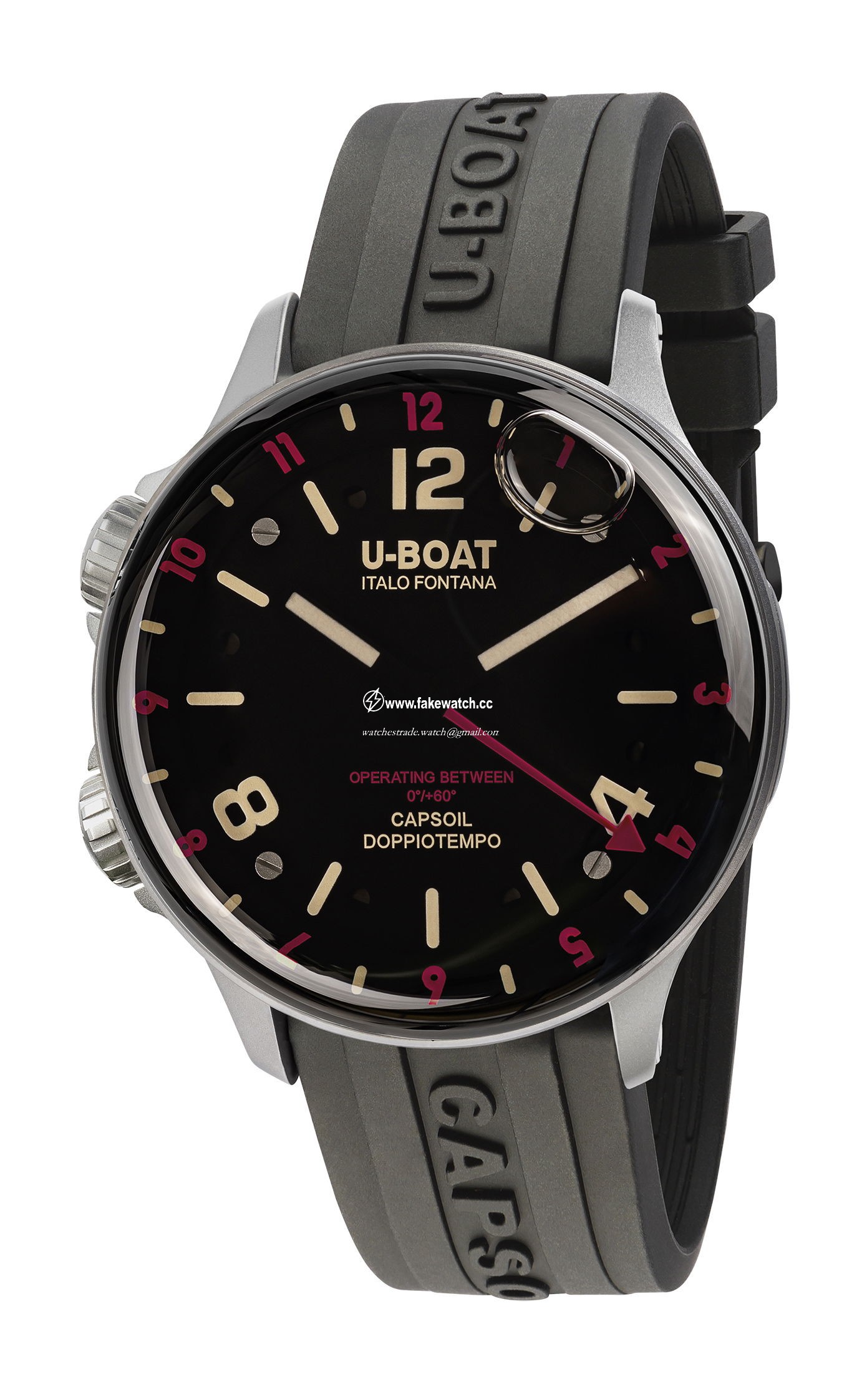 U-Boat Capsoil Doppiotempo 45 SS Red Rehaut 8839/A