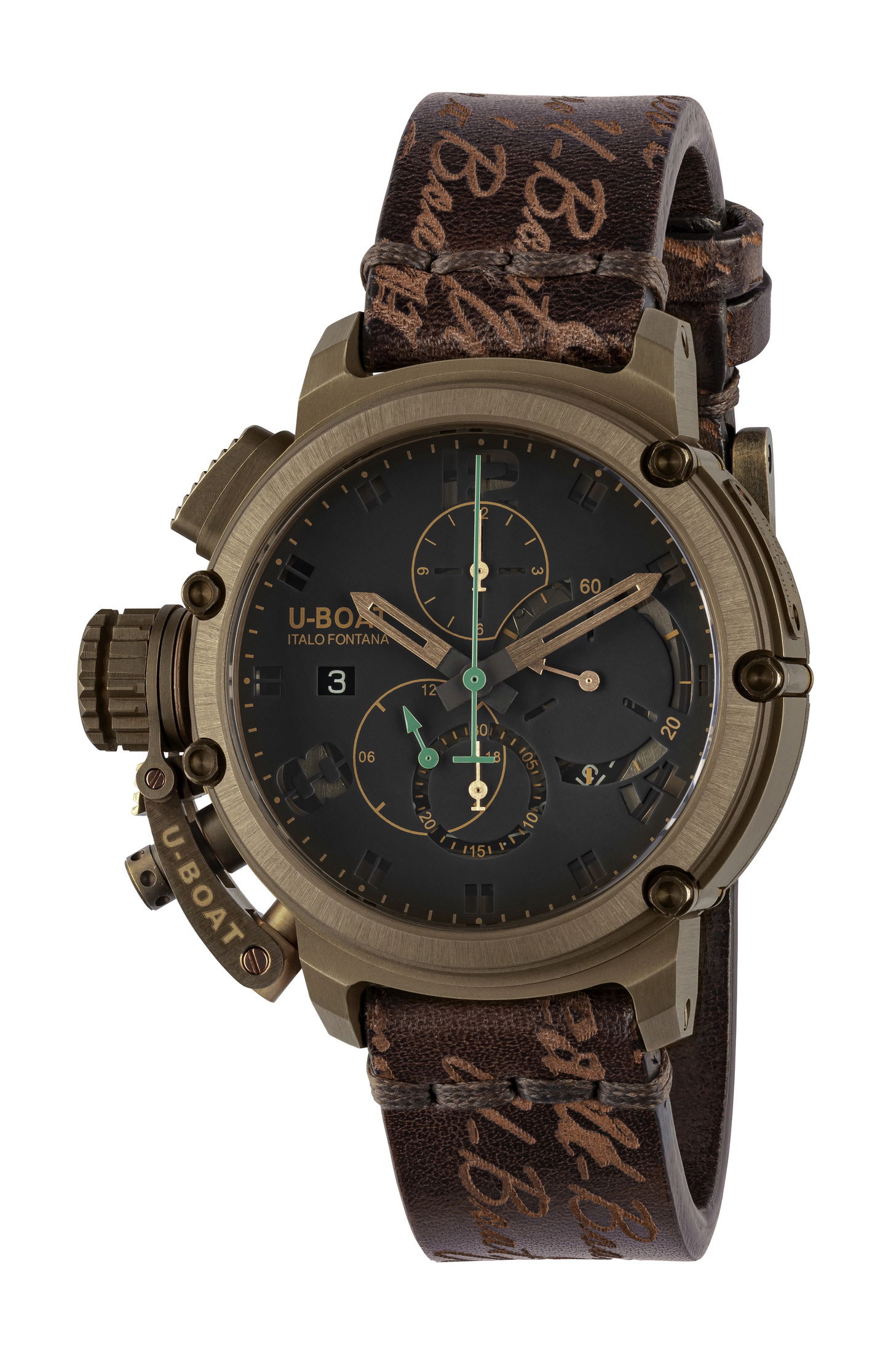 U-Boat Chimera 46 Sapphire Green Chrono Bronzo 8526