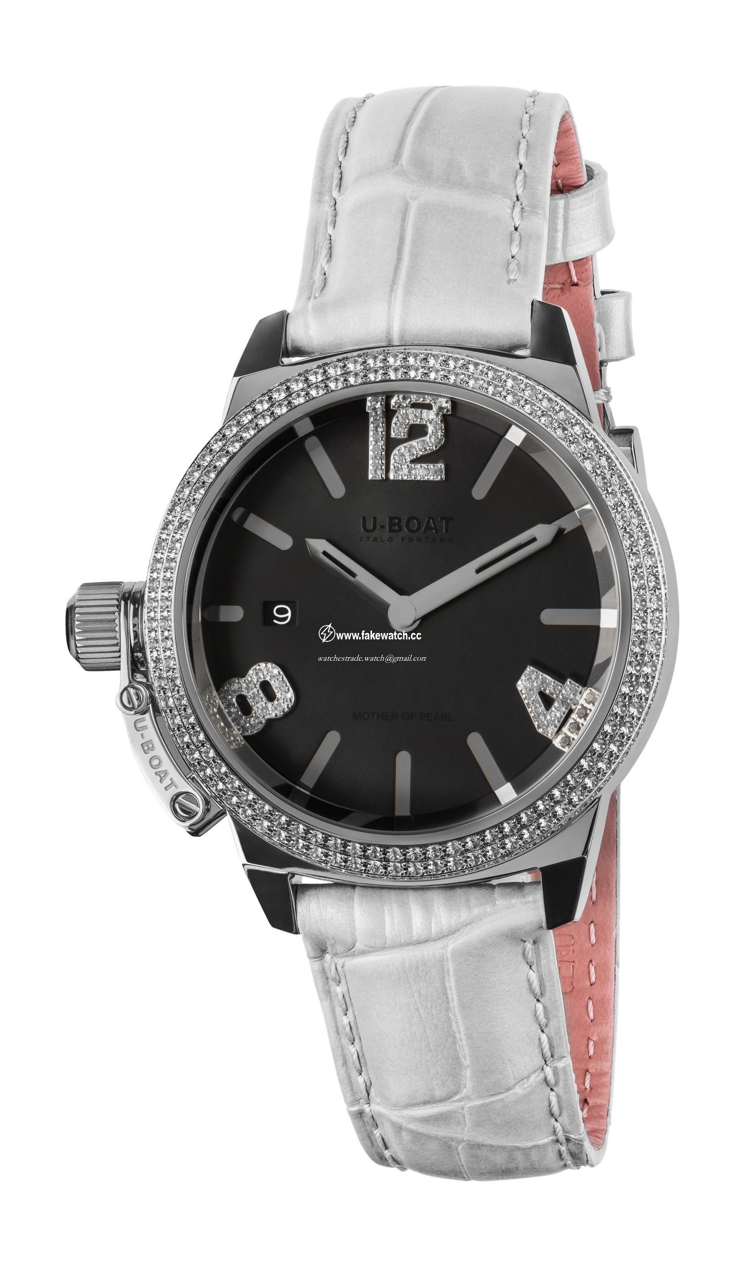 U-Boat Classico 38 Black Mop Precious 8485