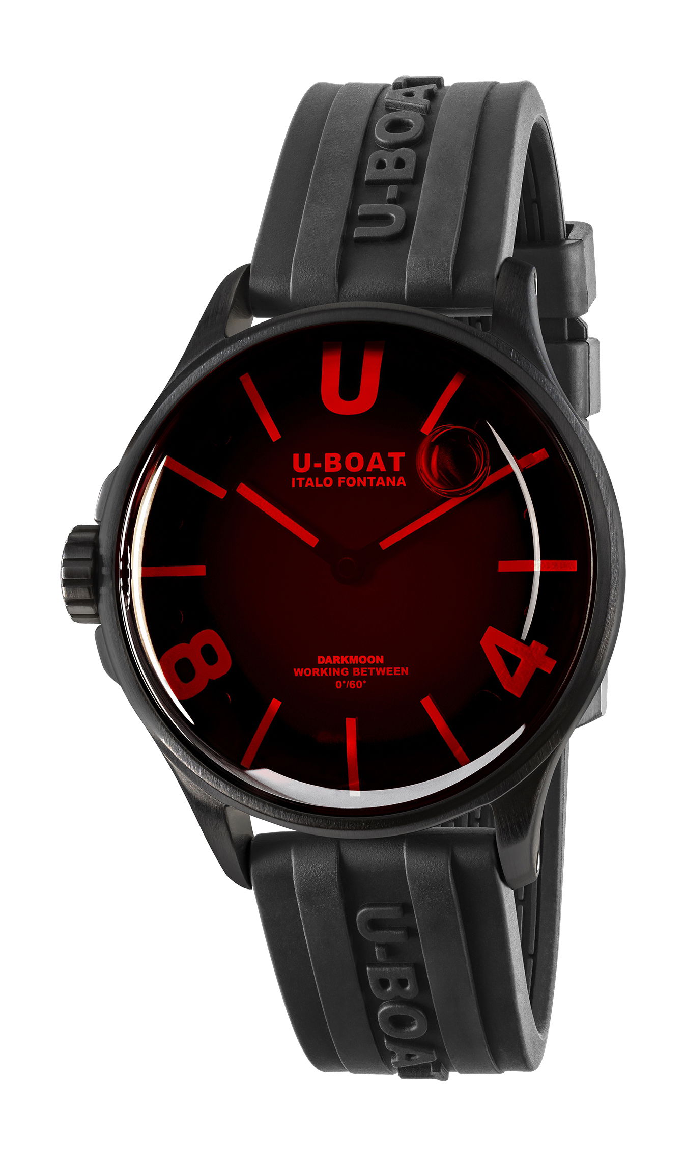 U-Boat Darkmoon 40 Red Glass PVD 9306