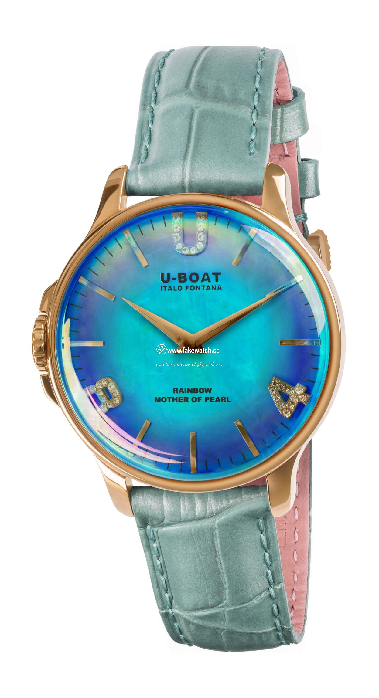 U-Boat Rainbow 38 Blue IP Gold 8475