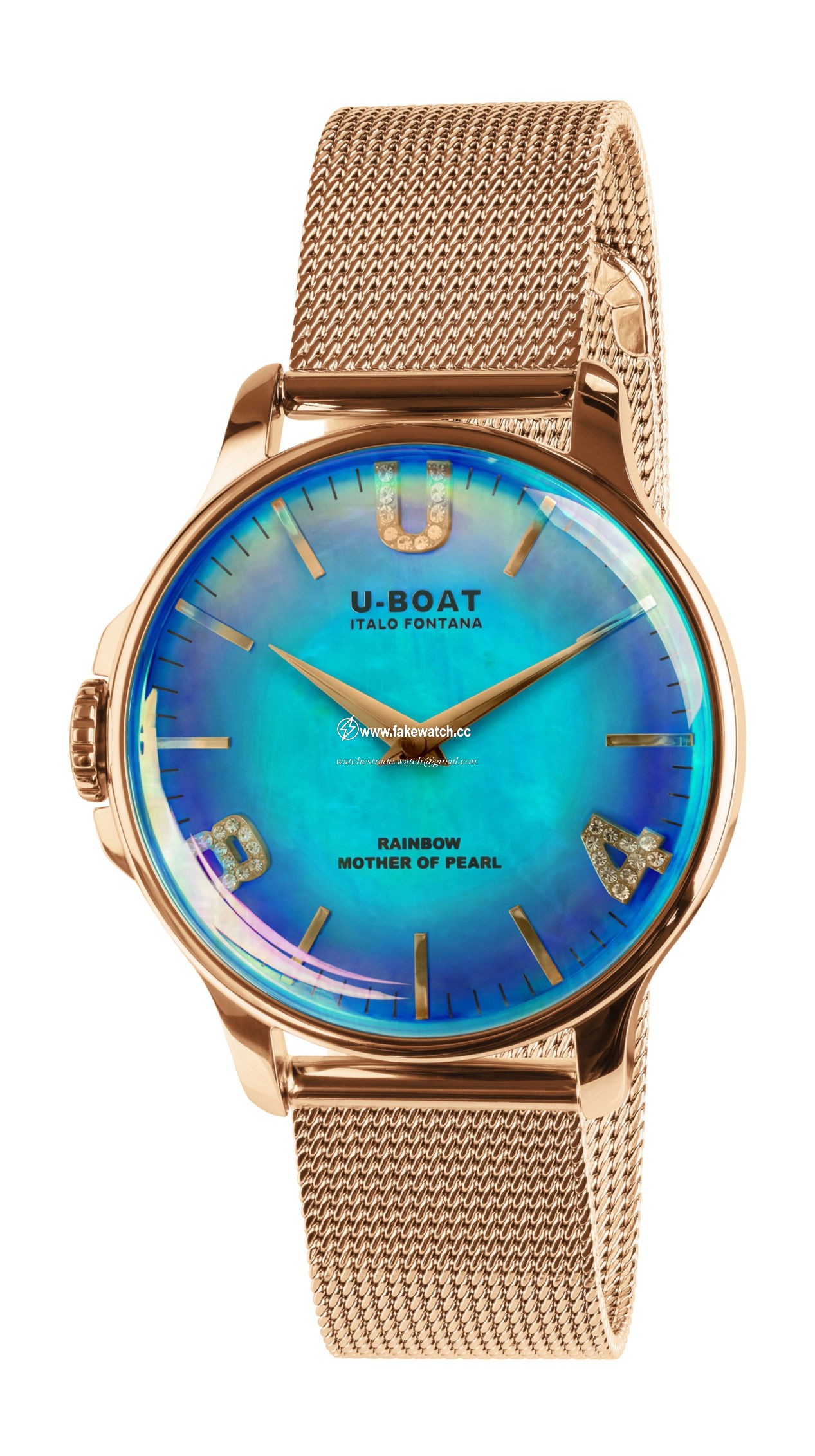 U-Boat Rainbow 38 Blue IP Gold Bracelet 8475/MT