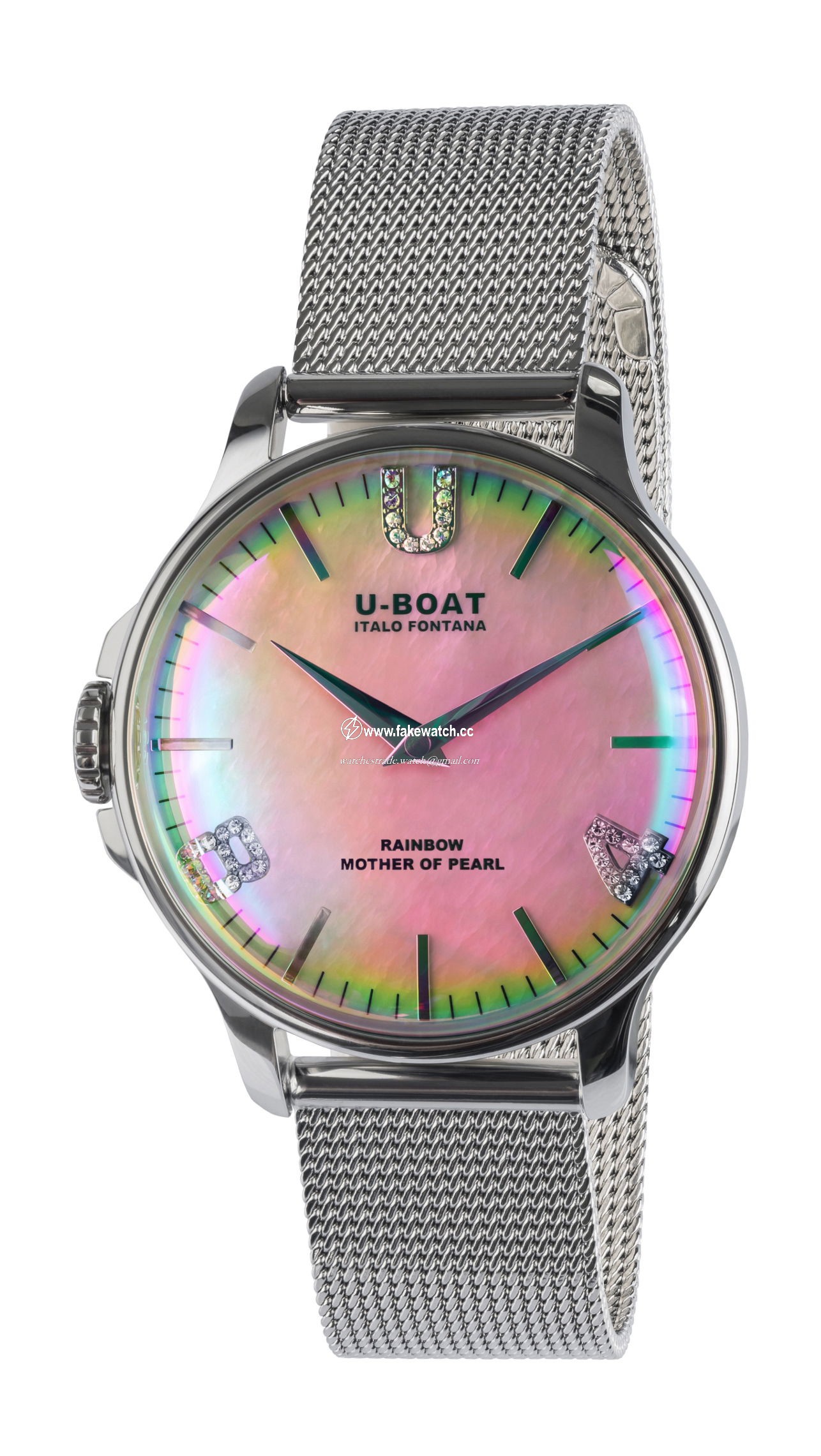 U-Boat Rainbow 38 Pink SS Bracelet 8472/MT