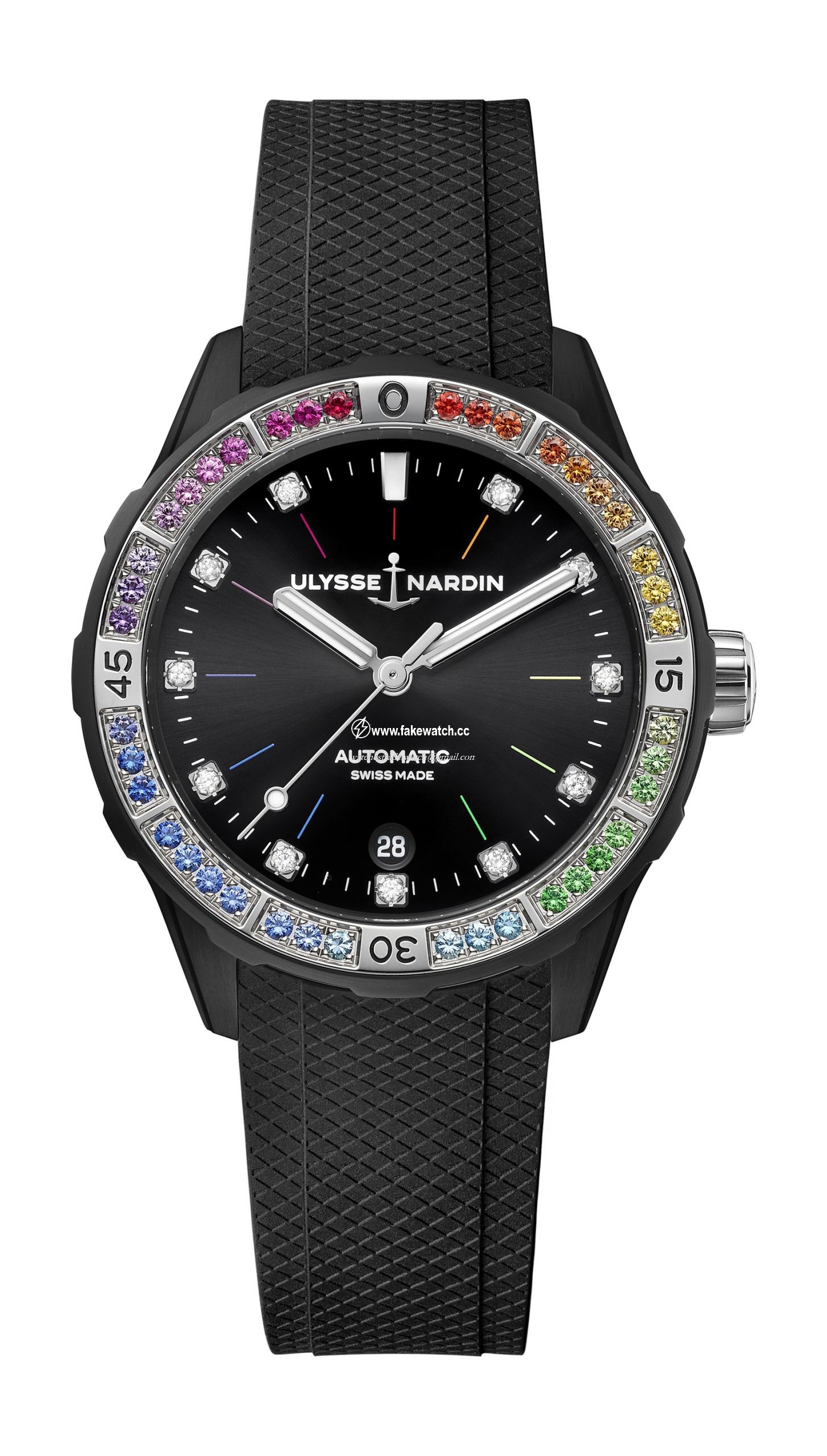 Ulysse Nardin Lady Diver Rainbow Black 8163-182B1LE-2A-RAIN/1A