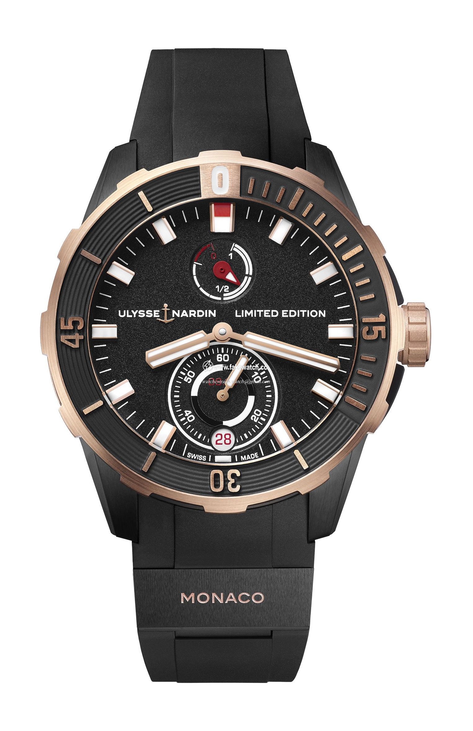 Ulysse Nardin Marine Diver Chronometer Black Moon 1185-170LE-3/BLACK-MON